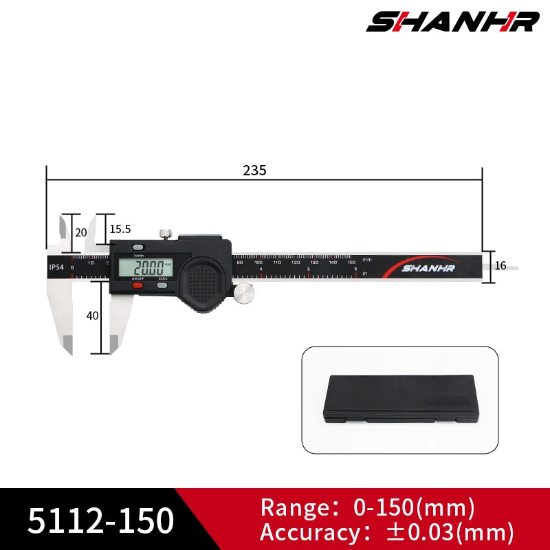 New Hardened Stainless Steel 0-150Mm Digital Caliper Vernier Caliper Micrometer Electronic Vernier Caliper Measuring Tool